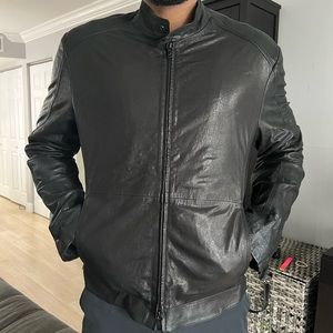 Armani male leather jacket